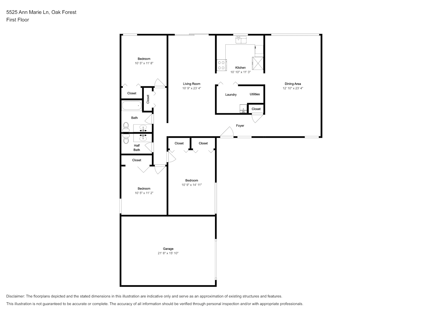 5525 Ann Marie Ln Oak Forest photo 2